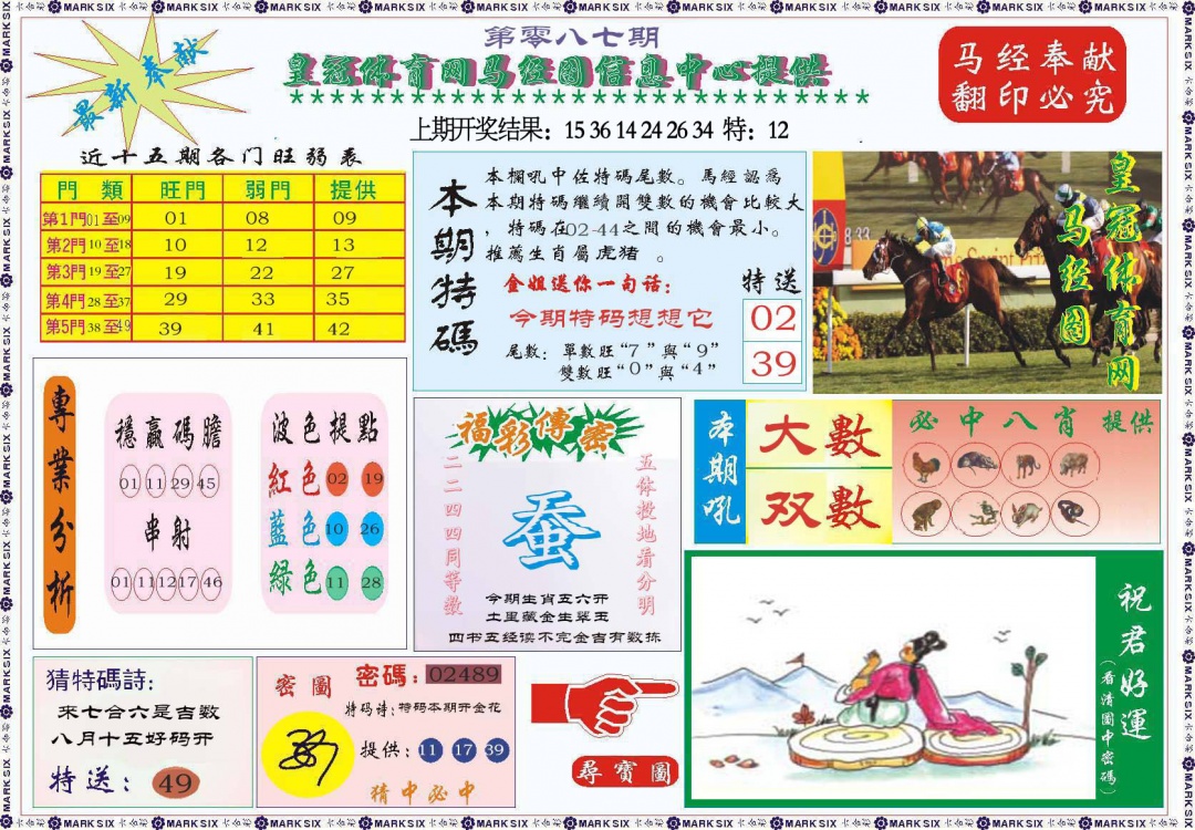087期体育网马经图[图]