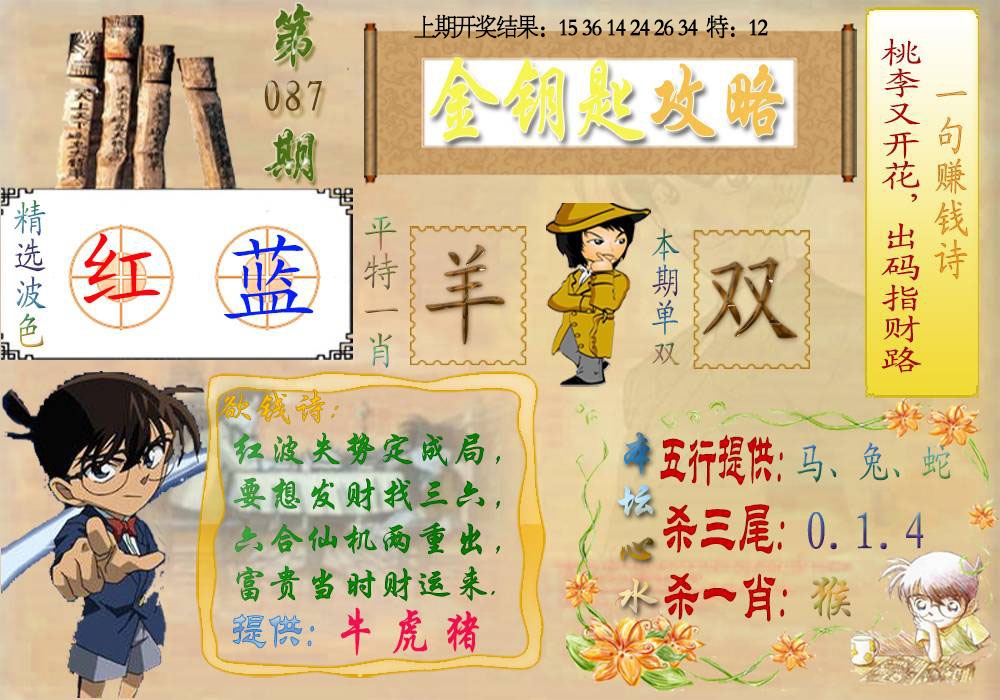 087期《金钥匙攻略》[图]